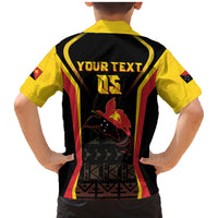 Custom Papua New Guinea Cricket Family Matching Mermaid Dress and Hawaiian Shirt 2024 World Cup