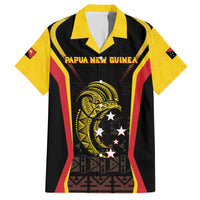Custom Papua New Guinea Cricket Hawaiian Shirt 2024 World Cup LT05 Black - Polynesian Pride
