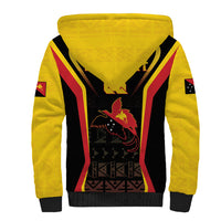 Custom Papua New Guinea Cricket Sherpa Hoodie 2024 World Cup LT05 - Polynesian Pride