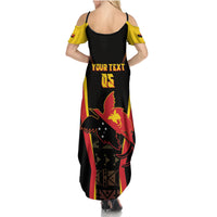 Custom Papua New Guinea Cricket Summer Maxi Dress 2024 World Cup LT05 - Polynesian Pride