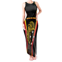 Custom Papua New Guinea Cricket Tank Maxi Dress 2024 World Cup LT05 Women Black - Polynesian Pride
