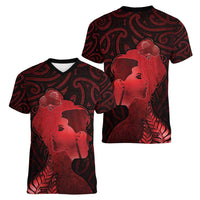 Aotearoa Mana Wahine Women V-Neck T-Shirt The Spiritual Power Of Women