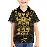 Personalised Philippines Independence Day Kid Hawaiian Shirt Filipinos Sun Star Tribal