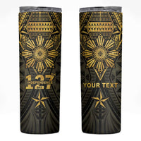 Personalised Philippines Independence Day Skinny Tumbler Filipinos Sun Star Tribal