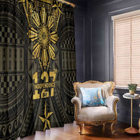 Philippines Independence Day Window Curtain Filipinos Sun Star Tribal LT05 - Polynesian Pride