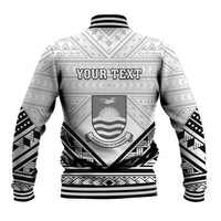 Personalised Kiribati Gospel Day Baseball Jacket Coat Of Arms Polynesian Pattern