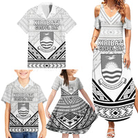Personalised Kiribati Gospel Day Family Matching Summer Maxi Dress and Hawaiian Shirt Coat Of Arms Polynesian Pattern
