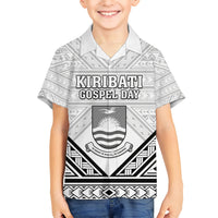 Personalised Kiribati Gospel Day Hawaiian Shirt Coat Of Arms Polynesian Pattern LT05 - Polynesian Pride