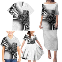 Solomon Islands Nguzunguzu Family Matching Puletasi and Hawaiian Shirt Polynesian Tribal Pattern