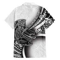 Solomon Islands Nguzunguzu Family Matching Short Sleeve Bodycon Dress and Hawaiian Shirt Polynesian Tribal Pattern