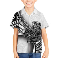Solomon Islands Nguzunguzu Kid Hawaiian Shirt Polynesian Tribal Pattern