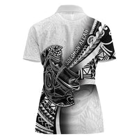 Solomon Islands Nguzunguzu Women Polo Shirt Polynesian Tribal Pattern