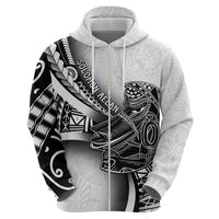 Solomon Islands Nguzunguzu Zip Hoodie Polynesian Tribal Pattern