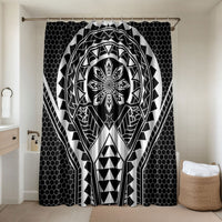 Philippines Batok Tribal Inspired Tattoo Black Bathroom Set LT05 Shower Curtain Only Black - Polynesian Pride