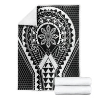 Philippines Batok Tribal Inspired Tattoo Black Blanket LT05 - Polynesian Pride