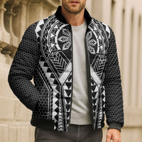 Philippines Batok Tribal Inspired Tattoo Black Bomber Puffer Jacket LT05 - Polynesian Pride