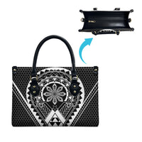 Philippines Batok Tribal Inspired Tattoo Black Leather Bag LT05 - Polynesian Pride