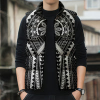 Philippines Batok Tribal Inspired Tattoo Black Sleeveless Puffer Jacket LT05 - Polynesian Pride