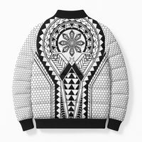 Philippines Batok Tribal Inspired Tattoo White Bomber Puffer Jacket LT05 - Polynesian Pride