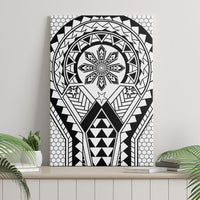 Philippines Batok Tribal Inspired Tattoo White Canvas Wall Art LT05 - Polynesian Pride