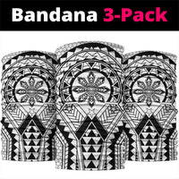 Philippines Batok Tribal Inspired Tattoo White Neck Gaiter LT05 package One Size: 25*50cm White - Polynesian Pride
