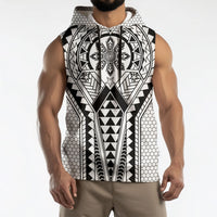 Philippines Batok Tribal Inspired Tattoo White Sleeveless Hoodie LT05 - Polynesian Pride