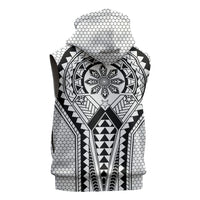 Philippines Batok Tribal Inspired Tattoo White Sleeveless Zip Hoodie LT05 - Polynesian Pride