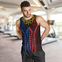 Philippines Batok Tribal Inspired Tattoo Men Tank Top LT05 Multicolor - Polynesian Pride