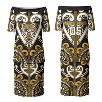 Custom Aotearoa Ngai Te Rangi Couples Matching Puletasi and Long Sleeve Button Shirt Maori Tribal Pattern LT05 - Polynesian Pride