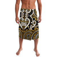 Custom Aotearoa Ngai Te Rangi Lavalava Maori Tribal Pattern LT05 Gold - Polynesian Pride