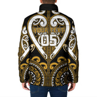 Custom Aotearoa Ngai Te Rangi Padded Jacket Maori Tribal Pattern LT05 - Polynesian Pride