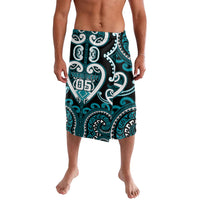 Custom Aotearoa Tapuika Lavalava Maori Tribal Pattern LT05 Teal - Polynesian Pride