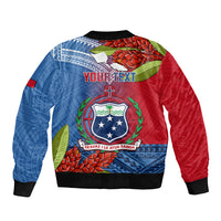 Personalized Samoa Sleeve Zip Bomber Jacket Teuila Torch Ginger Mix Polynesian Tribal LT05 - Polynesian Pride