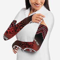 Aotearoa Mana Motuhake Arm Sleeves Poutama With Maori Pattern - Polynesian Pride