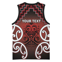Personalised Aotearoa Mana Motuhake Basketball Jersey Poutama With Maori Pattern - Polynesian Pride