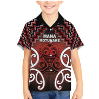 Personalised Aotearoa Mana Motuhake Family Matching Mermaid Dress and Hawaiian Shirt Poutama With Maori Pattern - Polynesian Pride