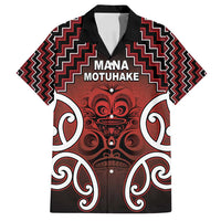 Personalised Aotearoa Mana Motuhake Family Matching Off Shoulder Short Dress and Hawaiian Shirt Poutama With Maori Pattern - Polynesian Pride