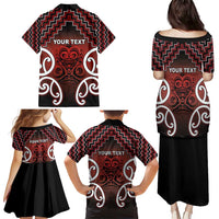 Personalised Aotearoa Mana Motuhake Family Matching Puletasi and Hawaiian Shirt Poutama With Maori Pattern - Polynesian Pride
