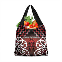 Aotearoa Mana Motuhake Grocery Bag Poutama With Maori Pattern - Polynesian Pride