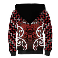 Personalised Aotearoa Mana Motuhake Sherpa Hoodie Poutama With Maori Pattern - Polynesian Pride