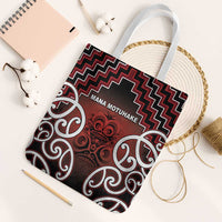 Aotearoa Mana Motuhake Tote Bag Poutama With Maori Pattern - Polynesian Pride