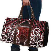 Aotearoa Mana Motuhake Travel Bag Poutama With Maori Pattern - Polynesian Pride