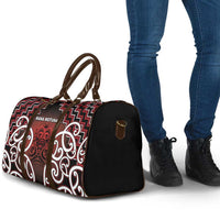 Aotearoa Mana Motuhake Travel Bag Poutama With Maori Pattern - Polynesian Pride