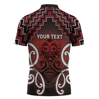 Personalised Aotearoa Mana Motuhake Zipper Polo Shirt Poutama With Maori Pattern LT05 - Polynesian Pride
