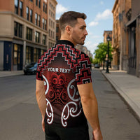 Personalised Aotearoa Mana Motuhake Zipper Polo Shirt Poutama With Maori Pattern LT05 - Polynesian Pride