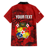 Personalized Tonga King Tupou I Day Hawaiian Shirt Tropical Flowers With Ngatu Pattern LT05 - Polynesian Pride