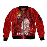 personalized-tonga-king-tupou-i-day-sleeve-zip-bomber-jacket-tropical-flowers-with-ngatu-pattern