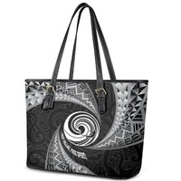 New Zealand Bungy Jumping Leather Tote Bag Maori Pattern LT05 - Polynesian Pride