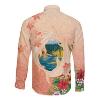 Hawaii Kauai Na Pali Coast Landscape Long Sleeve Button Shirt