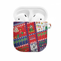 Wallis And Futuna Christmas AirPods Case Festive Beach Vibes - Polynesian Pride